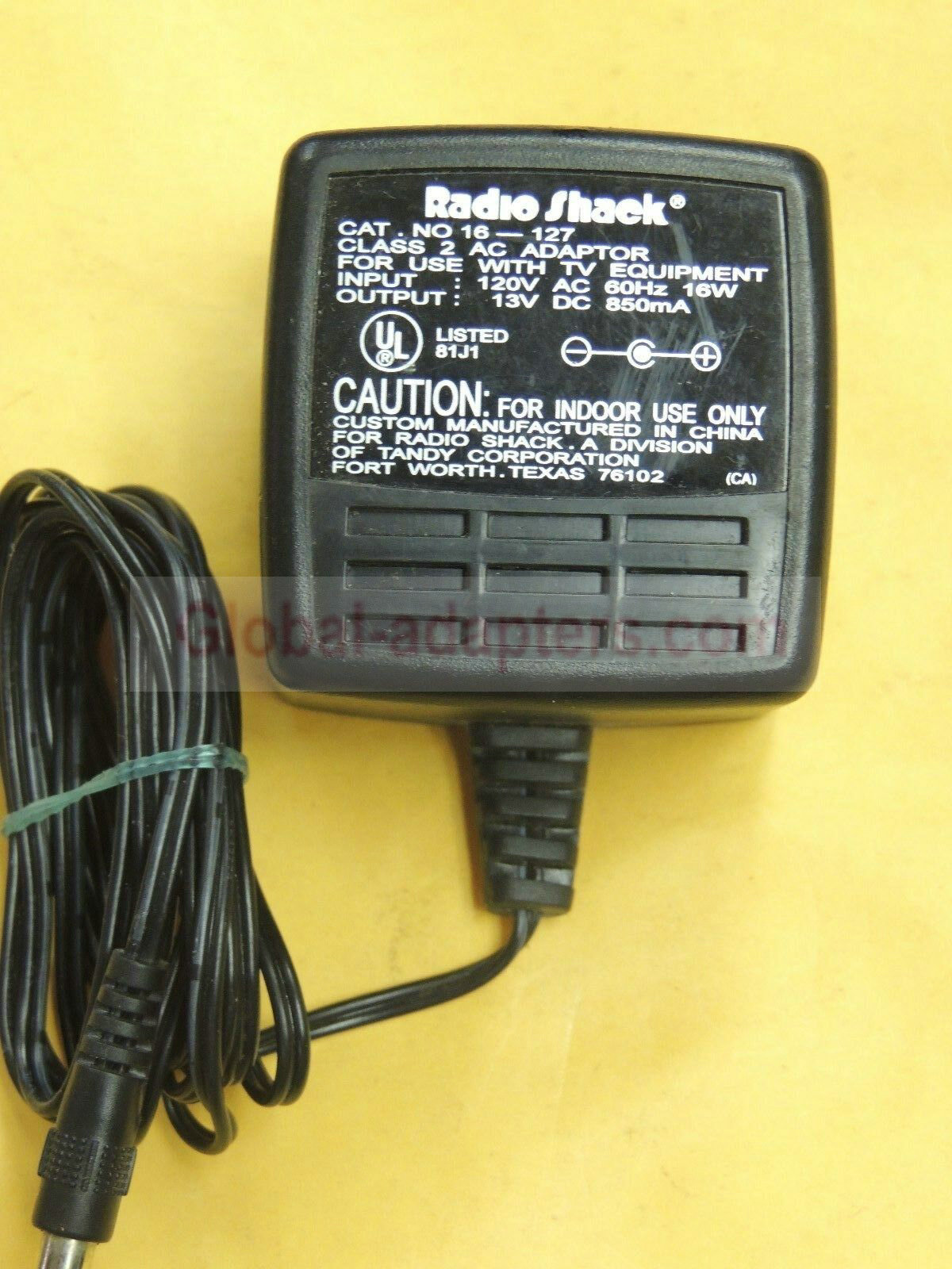 New DC13V 850mA RadioShack 16-127 Power Supply AC ADAPTER with 5.5mm x 2.1mm Barrel Connector